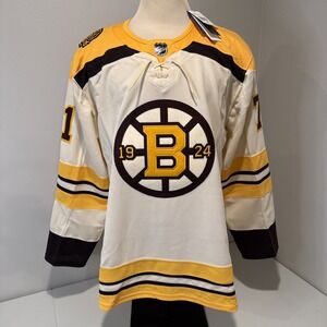 Adidas Boston Bruins Taylor Hall 71 Jersey 100th Patch Men's Size 56 IM8293